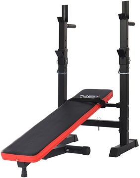 ПРЯМАЯ ТРЕНИРОВОЧНАЯ СКАМЬЯ, РЕГУЛИРУЕМЫЕ ПОДСТАВКИ FUNFIT