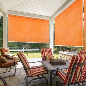 Вертикальная маркиза для балкона и террасы Рулонная штора внешнее покрытие 240х240 Кремовый