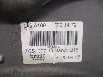 MECHANIZMUS OKNO PRAVÝ PŘEDNÍ MERCEDES W169 2.0 CDI