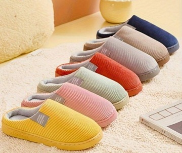 ŻÓŁTE CIEPŁE LEKKIE DAMSKIE KAPCIE BAMBOSZE LACZKI PAPCIE roz. 40/41