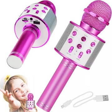 БЕСПРОВОДНОЙ ДЕТСКИЙ КАРАОКЕ-МИКРОФОН BLUETOOTH С USB С ДИНАМИКОМ