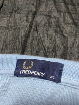 FRED PERRY ORYGINALNE BŁĘKITNE POLO T SHIRT / XXL