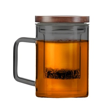 Szklanka z zaparzaczem Vialli Design SOHO 350ml 29361 grafitowa