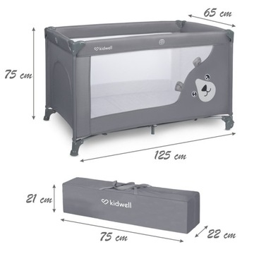 СКЛАДНАЯ ДОРОЖНАЯ кроватка, РУЧКА + СУМКА + МАТРАС KIDWELL BLISSY