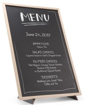 TABLICA NA MENU Z PODSTAWĄ400X600MM HENDI