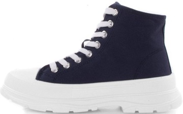 GRANATOWE WYSOKIE TRAMPKI PALLADI PLATFORMA 38