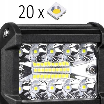 LAMPA 20 LED ROBOCZA HALOGENOWA 60W 4SZT 12V