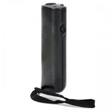 ОТПУСКАТЕЛЬ СОБАК УЛЬТРАЗВУКОВОЙ ТРЕНЕР 3-В-1 ФОНАРЬ 150 дБ + батарея 9В