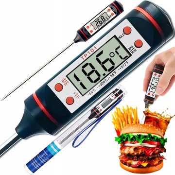 TERMOMETR KUCHENNY CYFROWY DO MIĘSA WINA LCD SONDA