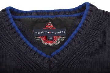 TOMMY HILFIGER * GRANATOWY SWETER _____ r.L