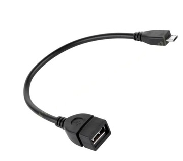 USB-кабель, розетка - вилка micro USB, 20см Cabletec