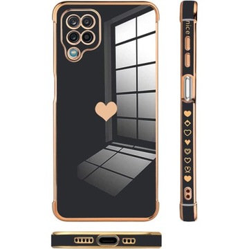 ЧЕХОЛ GLAMOUR HEART ДЛЯ SAMSUNG GALAXY A12/M12, СТЕКЛЯННЫЙ КОРПУС ЭКРАНА