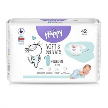 Pieluszki dla dzieci Happy New Born 42 SZT