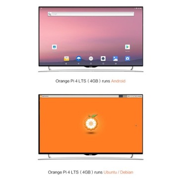 Микрокомпьютер Orange Pi 4 LTS 4 ГБ 16 ГБ EMC HDMI 4K WiFi Bluetooth RK3399