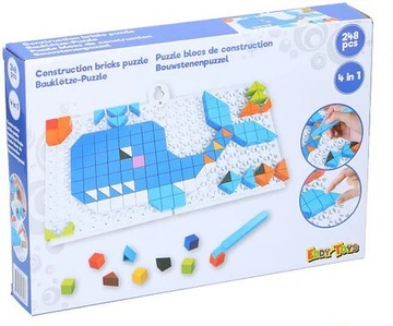Zestaw klocków budowlanych EDDY TOYS Niebieski wieloryb 4 w 1 248 elementów