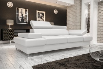 Sofa Galaxy Skóra Kanapa Dwuosobowa Regulowane Zagłówki Górecki