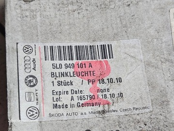 SKODA YETI SMĚROVKA ZRCÁTKO LEVÝ 5L0949101A NOVÝ ORIG.