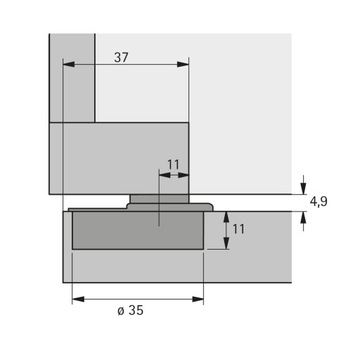 Специальное шарнир - Optimat плюс 4 FM для кадров со структурой кадра