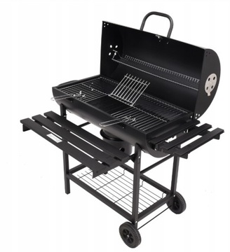 GRILL WĘGLOWY 4w1 gril ogrodowy duży POPIELNIK z pokrywą Gril