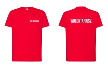 Koszulka WOLONTARIUSZ DLA WOLONTARIATU czerwona
