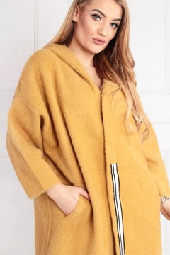 ЖЕНСКОЕ ПАЛЬТО ИЗ АЛЬПАКИ, КУРТКА, СВИТЕР, ТЕПЛЫЕ, ДЛИННЫЕ, КАПЮШОН, КОМФОРТНАЯ СМЕНА, 1955 г.