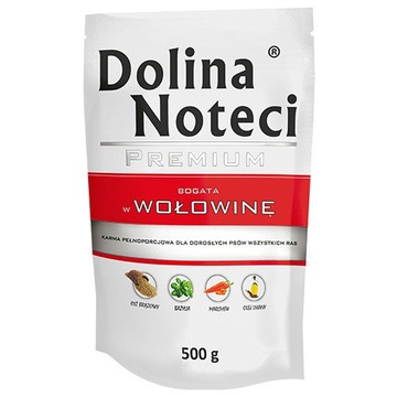 DOLINA NOTECI PREMIUM Влажный корм для собак НАБОР ПАКЕТОВ МИКС ВКУСОВ 30х500г