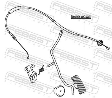 ТРОС ДРОССЕЛЯ 0499-ACCS FEBEST