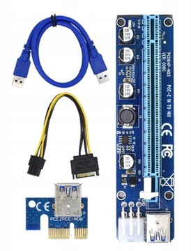 RISER PCI-E 1x-16x USB 6PIN SATA ДЛЯ МАЙНИНГА БИТКОИНА