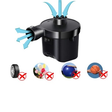 ELEKTRYCZNA POMPKA DO MATERACA + 3x KOŃCÓWKI EU