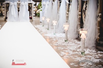 белый свадебный ковер, ширина 1м, ECONO