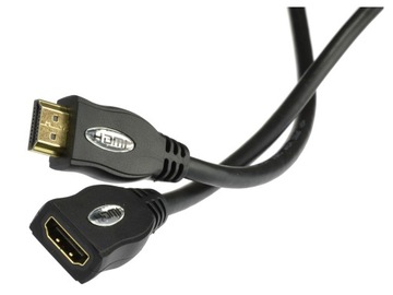 Przedłużacz HDMI 4K Full HD 2 metry HDMI męskie na żeńskie