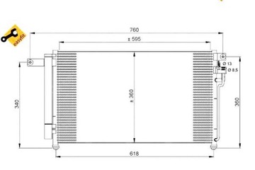 КОНДЕНСАТОР КОНДИЦІОНУВАННЯ KIA RIO 05- NRF 