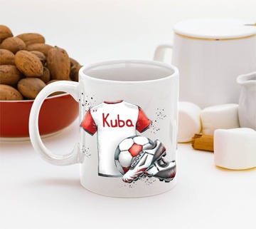 КРУЖКА для ФУТБОЛИКА красная футболка + любое имя