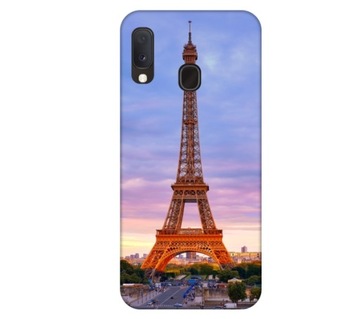 Etui pokrowiec do Samsung Galaxy A20e Wieza Eiffla