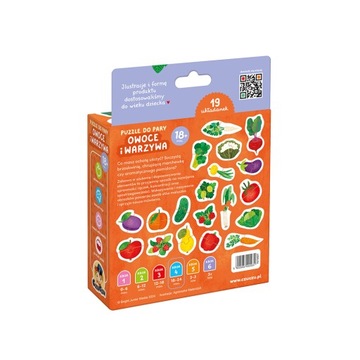 Пазл CzuCzu для пар, овощи и фрукты, 18м