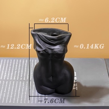 ваза из смолы вазон для дома Black S