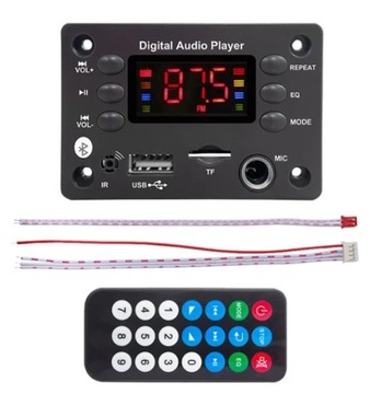 Автомобильный аудио музыкальный плеер DC 5 В 12 В Bluetooth 5.0 MP3