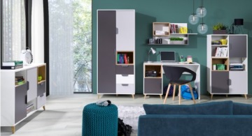 Pojemny Zestaw Mebli DZIECIĘCYCH MŁODZIEŻOWYCH JAŚ