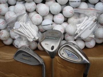 ZESTAW POCZĄTKUJĄCEGO GOLFISTY 3 kije,100 piłek TEE