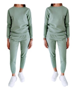 S01C PISTACJOWY KLASYCZNY LEKKI KOMPLET DRESOWY M