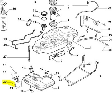 Винт топливного бака Fiat Ulysse OE 9464865380