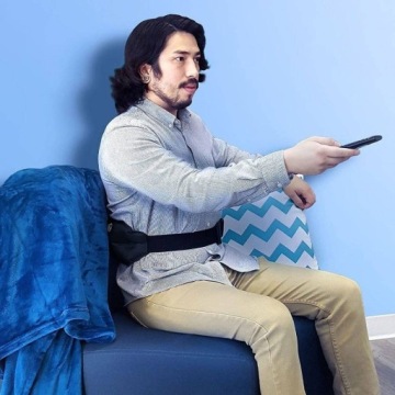 Накачанная поддержка спины Cabeau Incredi-Belt от боли с велюровой отделкой
