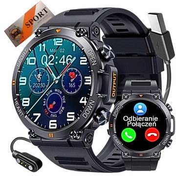 SMARTWATCH MĘSKI K56 PRO 360x360 ROZMOWY MENU PL WODOODPORNY SPORTOWY PULS