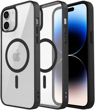 ETUI DO IPHONE 11 PRZEŹROCZYSTE MAGNETYCZNE DO MAGSAFE | BLACK