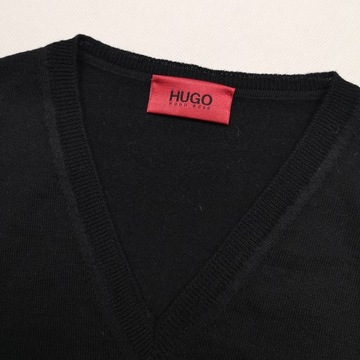 HUGO BOSS Red czarna kamizelka pulover Wełniana Virgin Wool jak nowa M