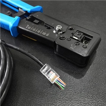 КРИМПЕР ДЛЯ ПРОХОДНЫХ РАЗЪЕМОВ RJ45 RJ12 RJ11 LAN