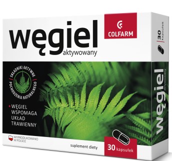 COLFARM WĘGIEL AKTYWNY WSPOMAGA WZDĘCIA TRAWIENIE