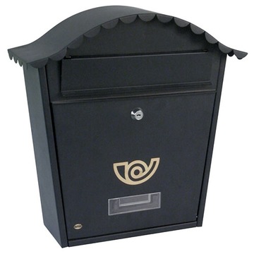 Skrzynka na listy metalowa Czarna 37x36x10cm Mod1