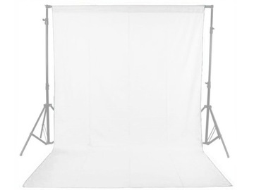 Tło materiałowe 3x3 m białe bawełna z tunelem