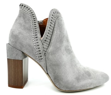 BELLA PARIS BOTKI NA SŁUPKU SZARE SZPIC R39